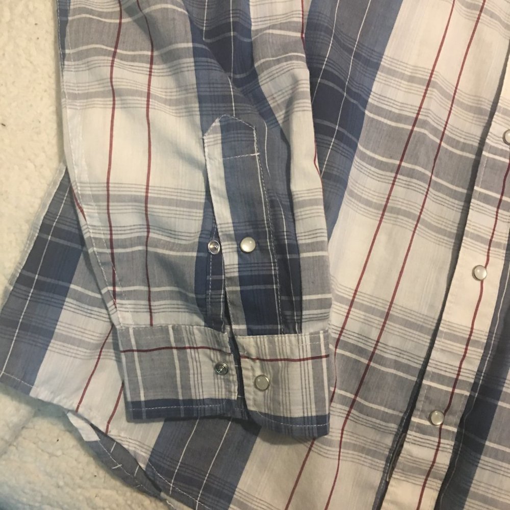 LEVI MEN SNAP BUTTON DOWN LONG SLEEVE SHIRT SIZE LARGE - Picture 2 of 6
